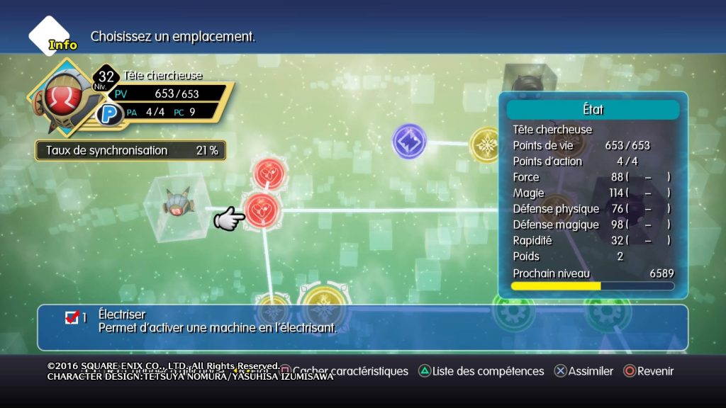 World of Final Fantasy : Tete chercheuse - competence electriser